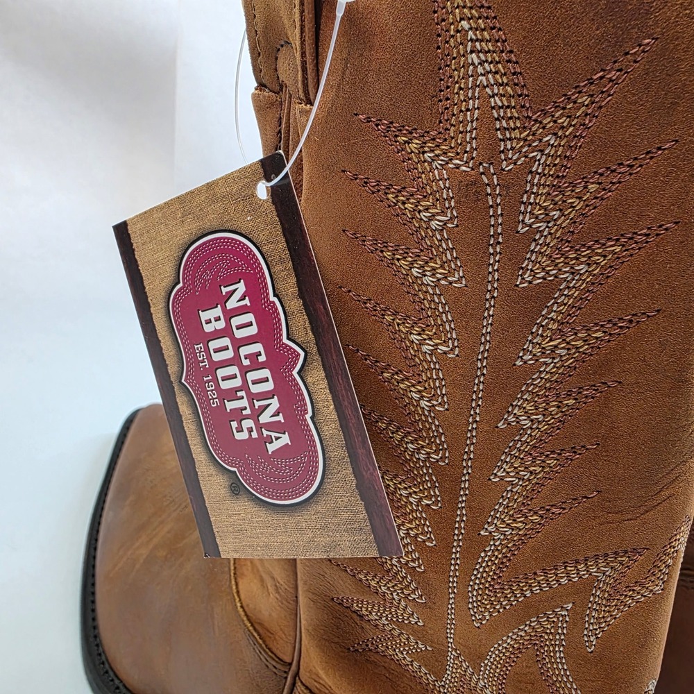 VTG Nocona Western Cowboy Boots Mens 11 EEE Brown, Cowhide Leather USA - Picture 7 of 11